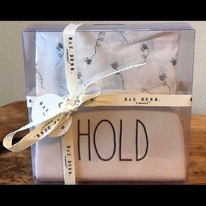Rae Dunn HOLD Napkin Holder Gift Set